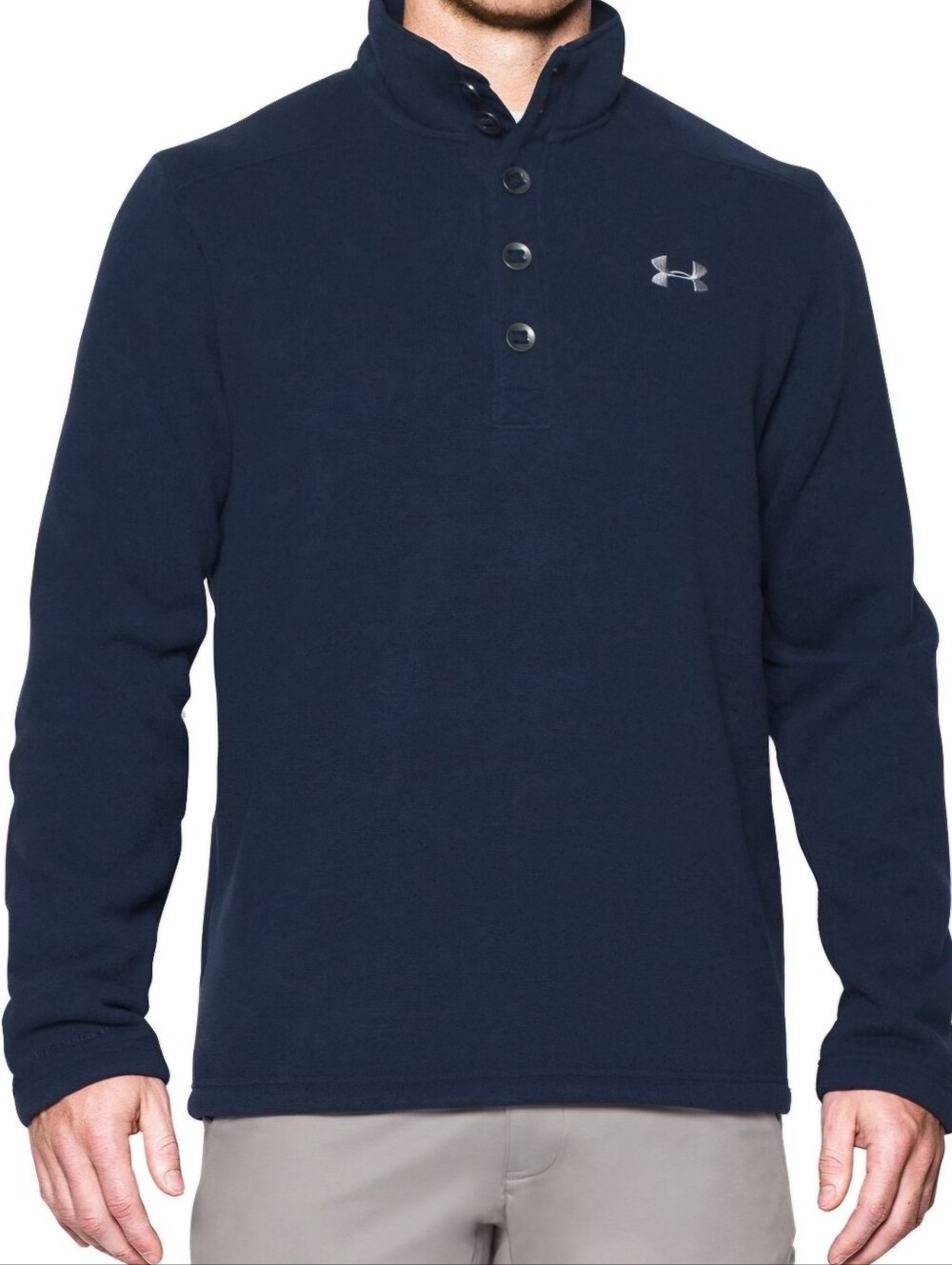 Under Armour Men's Specialist Storm Henley Fleece Sweater - Black Size XL
